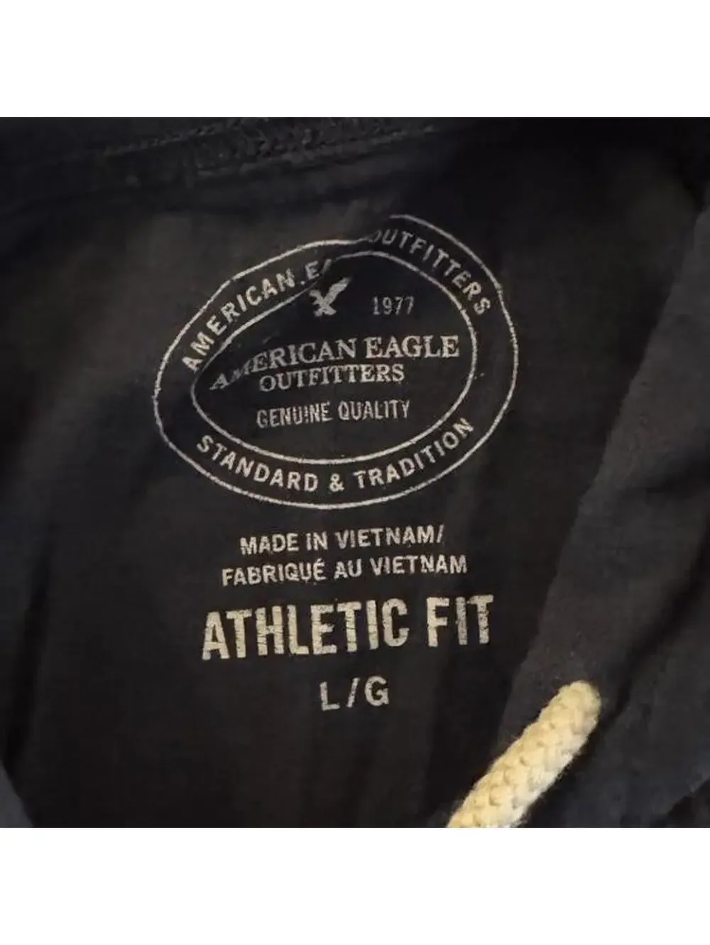 American Eagle Long Sleeve Shirt Hoodie Navy Size Large L